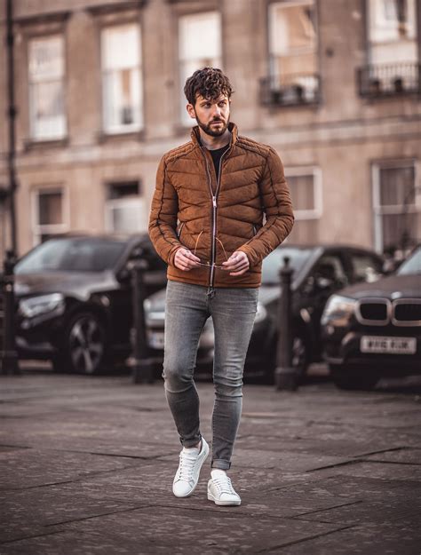 Brown Quilted Jacket Street Style Outfit - Your Average Guy