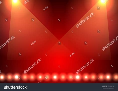 Bright Lights Red Stage Abstract Illustration Stock Illustration ...