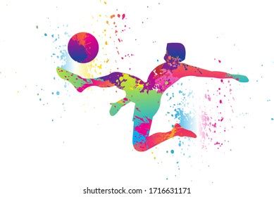 Football Logo Design Soccer Player Kick Stock Vector (Royalty Free) 1716631171 | Shutterstock