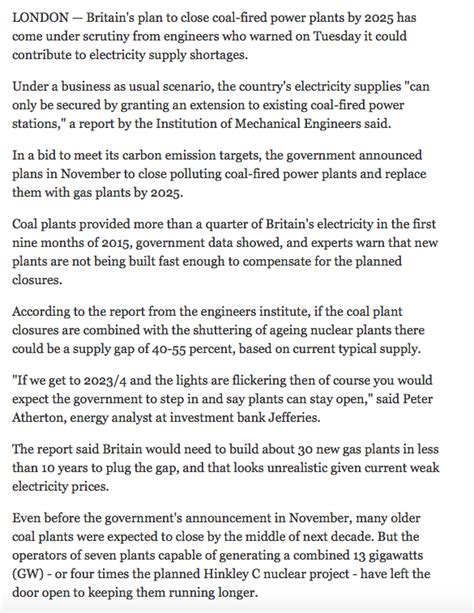 Britain’s Coal Plant Closure Plan Could Risk Power Supplies-Report – JunkScience.com