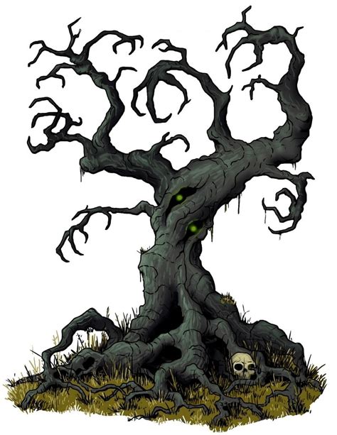 Haunted Tree, Haunted Forest, Spooky Trees, Tree Monster, Monster Art ...