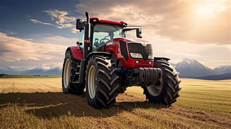 Premium AI Image | A photo of a modern tractor in a farm field