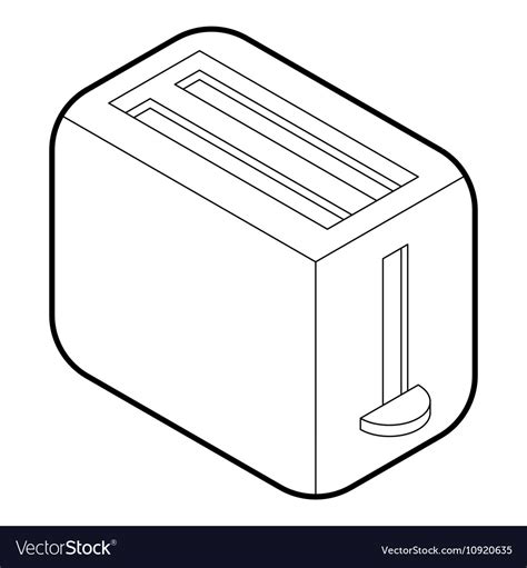 Toaster icon in outline style Royalty Free Vector Image