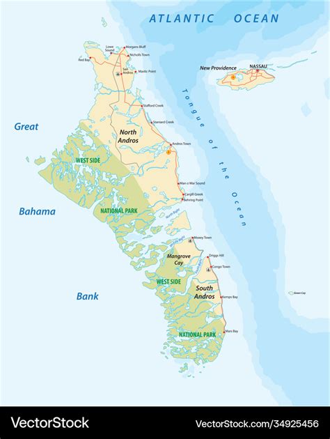 Andros Island Bahamas Map - Arleen Natalina