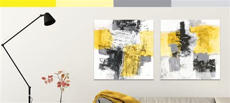 Yellow And Teal Wall Art