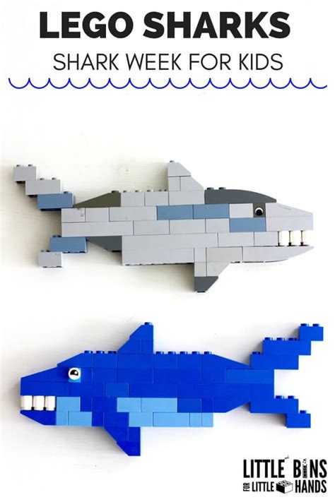 Build A LEGO Shark for Shark Week - Little Bins for Little Hands