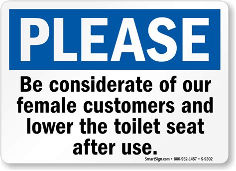 Toilet Seat Signs