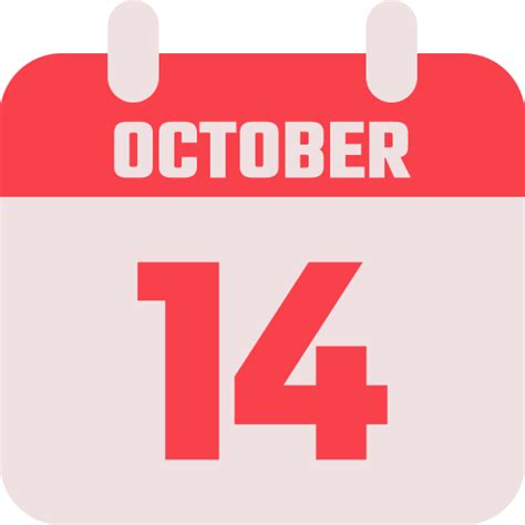 October 14 - Free time and date icons