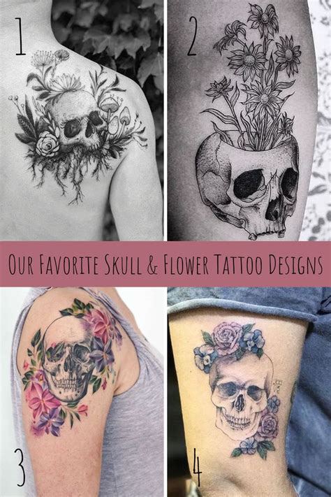 Details 76+ feminine skull tattoos with flowers - in.cdgdbentre