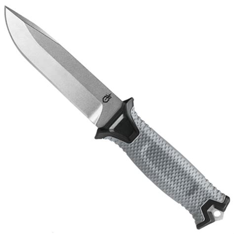 Gerber 30-001423 Tactical Grey/Black StrongArm Fixed Blade Knife, BDZ-1 Stonewash Blade