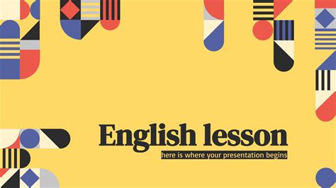 English Lesson Google Slides theme and PowerPoint template