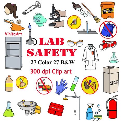 Digital Lab Safety Clip Art Safety Posters Science Lag - Etsy | Lab safety, Clip art, Safety clip