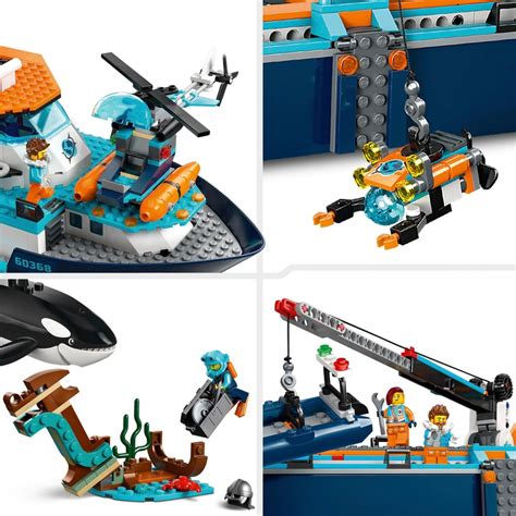 LEGO City 60368 Arctic Explorer Ship Big Floating Boat Toy | Smyths Toys UK