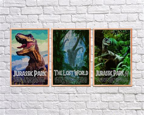 Jurassic Park Movie Posters Poster Set Printable Art Art - Etsy