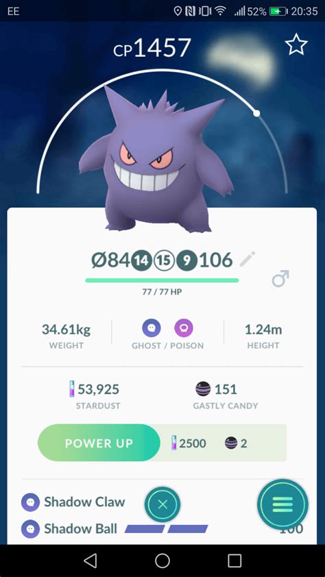 Gengar best moveset? It the highest number I've seen on calcy iv : r/TheSilphRoad