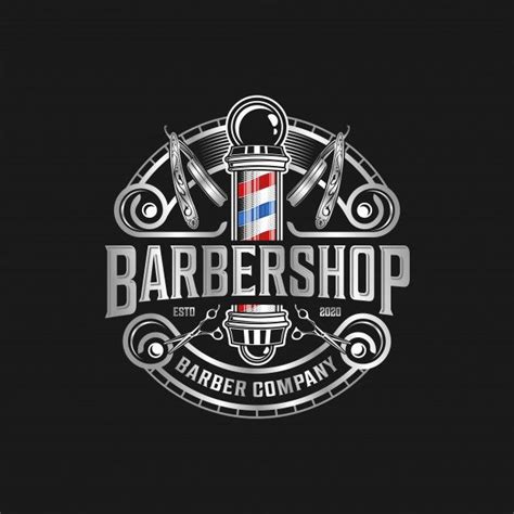 Barbershop logo modern vintage with scis... | Premium Vector #Freepik #vector #logo #vintage # ...