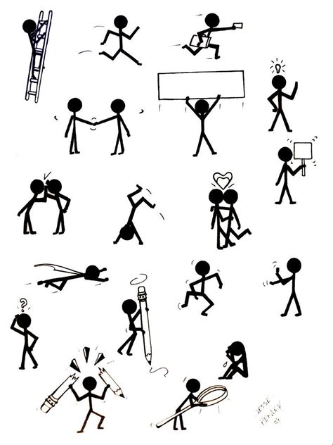 Stick Figure Concepts by jessehenley | Stick drawings, Stick figures