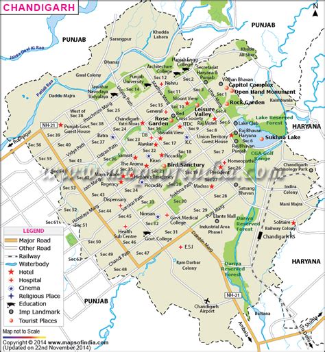 Chandigarh Location Map, Where is Chandigarh