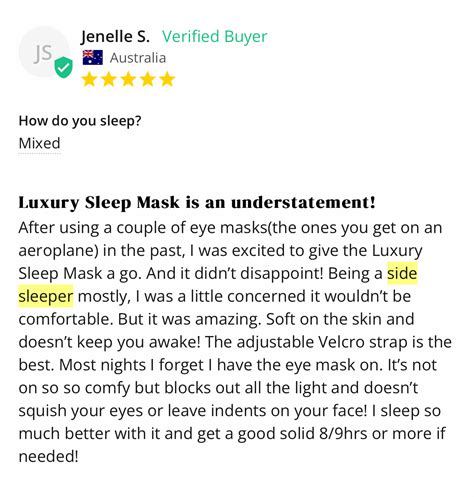 Best Sleep Mask for Side Sleepers Australia | 100% Blockout Eye Mask ...