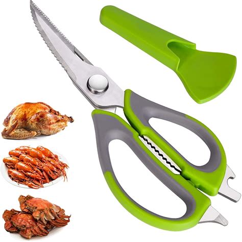 Casewin Kitchen Scissors, Magnetic Sheath Holder for Fridge, Heavy Duty Stainless Steel Kitchen ...