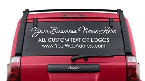 Custom Car Window Decals Business Logos Custom Business - Etsy