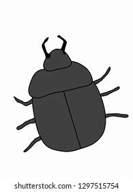 Cartoon Dung Beetle Drawing Line Stock Illustration 1297515757 | Shutterstock