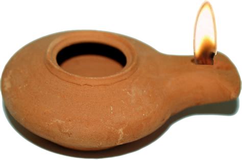 Holy Land Market Herodian Ancient Biblical Oil Lamp Replica (Clay / Red Color Glazed) - Walmart.com