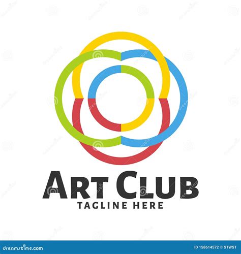 Colorful Art Club Comunity Circle Logo Design Template Stock Vector - Illustration of artist ...