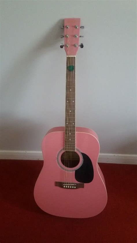 Pink Wesley acoustic guitar | in Norwich, Norfolk | Gumtree