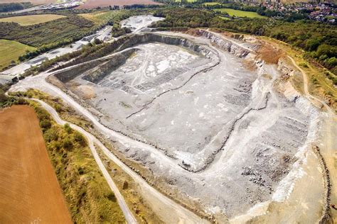 Aerial view of abandoned mine — Stock Photo © vladvitek #95888324