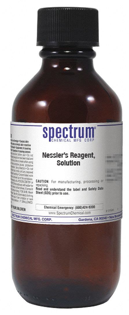 APHA, Amber Glass, Nessler Reagent, Solution, For Nitrogen (Ammonia ...