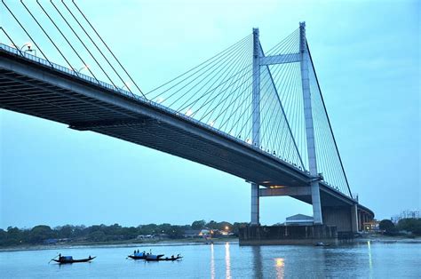 HD wallpaper: Kolkata, Howrah Bridge, night, illuminated, reflection ...