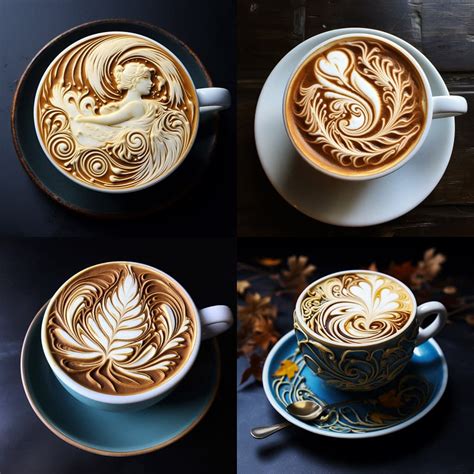 Latte Art AI Art Style - Captivating Espresso Designs - Latte art Stable Diffusion - Latte art ...