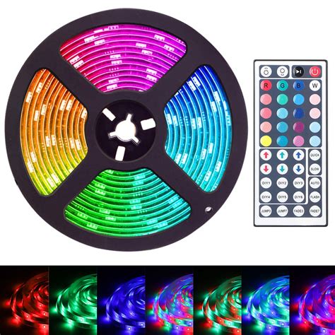 16.4ft LED Flexible Strip Lights, Wifi Wireless App Controlled, SMD 3528 LEDs, Waterproof 12V DC ...