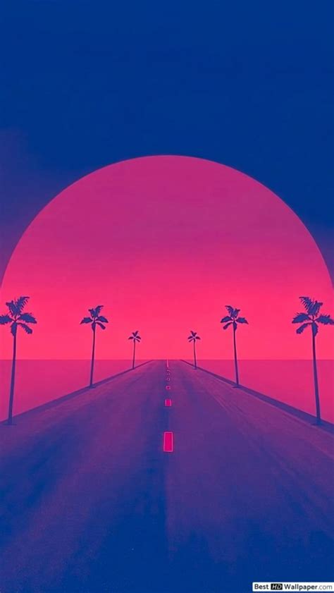 Neon Sun 4k Wallpaper