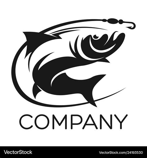 Fish and fishing logo Royalty Free Vector Image