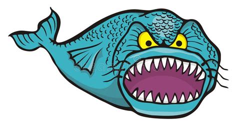 Big angry fish stock vector. Illustration of illustration - 8426244