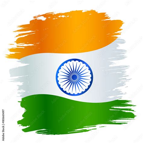 Tricolor Indian Flag background for Republic and Independence Day of India Stock Vector | Adobe ...