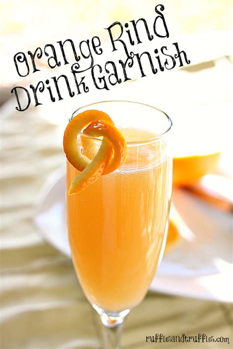 Easy orange rind drink garnish