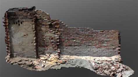 Damaged Brick Wall - 3D model by 3DWALKABOUT [6e59460] - Sketchfab