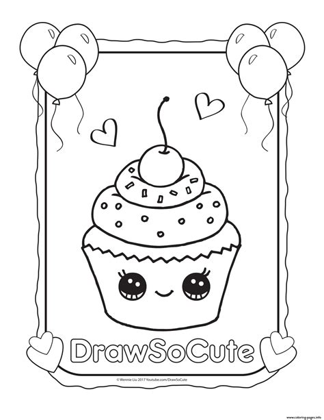 Cute Cupcake Drawing at GetDrawings | Free download