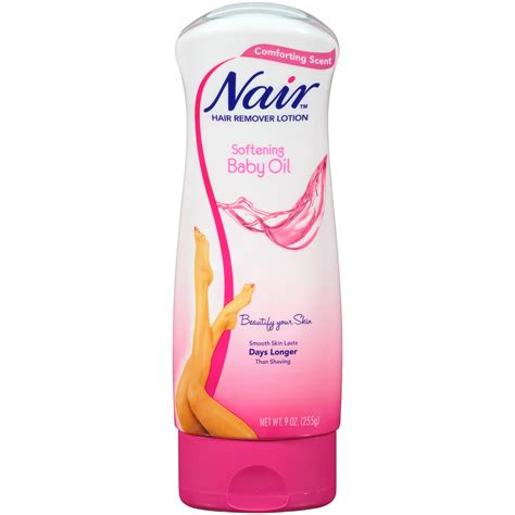 Nair Hair Remover Lotion, Softening Baby Oil, 9.0 oz. - Walmart.com ...