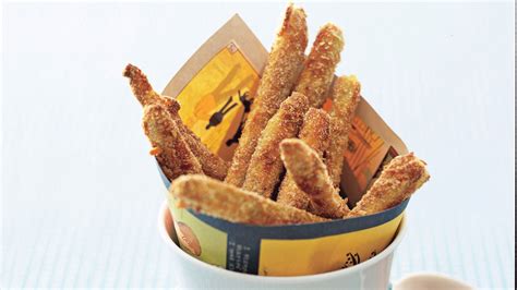 Baked Zucchini Fries with Tomato Coulis Dipping Sauce Recipe | Epicurious