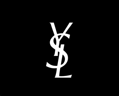 ysl marca logo blanco símbolo yves Santo Laurent ropa diseño icono ...