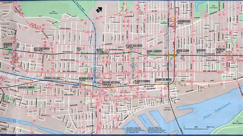 Map of Downtown Montreal - Carte du Centre-ville de Montréal