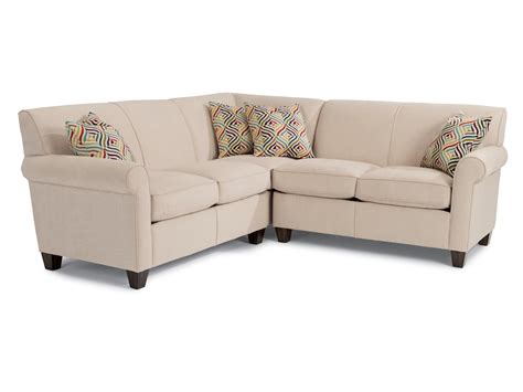 Flexsteel Dana Three Piece Corner Sectional Sofa | Dunk & Bright ...