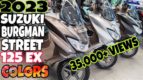 3 NEW COLORS | 2023 SUZUKI BURGMAN STREET 125 EX COLORS - YouTube