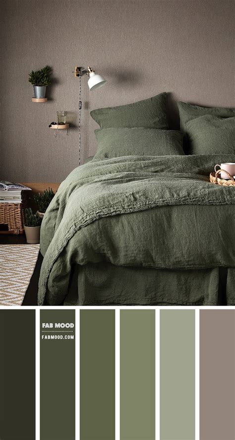 Olive green bedroom color scheme