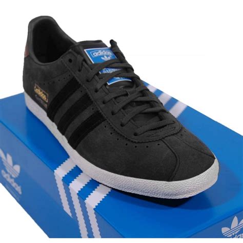 Adidas Originals Gazelle OG Leather Black Carbon - Mens Shoes from Attic Clothing UK