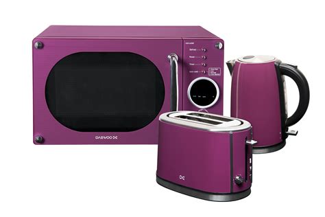 Daewoo Microwave Toaster and Kettle Package - Purple Purple | eBay